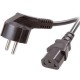 Napájací kord T3-IEC320-C13 (3x0.5 mm²) uhlová vidlica 1,5m