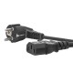 Napájací kord T3-IEC320-C13 (3x0.5 mm²) uhlová vidlica 1,5m