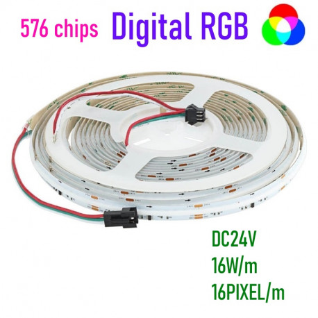 LS 576LED COB Digital RGB WS2811 IC 16W 24V CRI80 OPTONICA 10mm