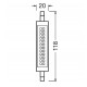 R7S - 118mm 72LED SMD2835 7W 860Lm Cold White Ceramic OSRAM