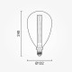 E27 Vintage Ø132 LED 3W 225Lm AMBER-1800K GOLDEN GLASS OPTONICA
