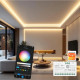 WiFi/RF 2,4GHz kontrolér 5in1 pre LED pásy SPI+DMX 4-kanálový 5-24VDC 10A MiLight SPIW5-4