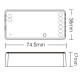 RF prijímač + PUSH 2in1 pre riadenie LED pásov MONO/CCT 12A DC12/24V MiLight SR2