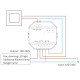 Triakový stmievač WiFi + RF 2,4GHz + PUSH 1x1,36A, AC100-240V, MiLight TRI-C1WR