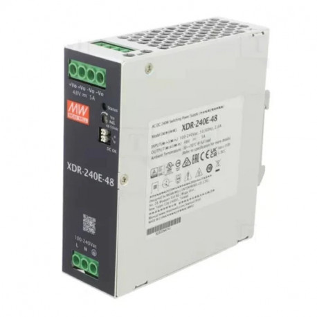 LED napájací zdroj na DIN lištu 48V-240W Mean Well XDR-240E-48