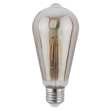 E27 ST64 FILAMENT LED 6W 660Lm Warm White 2200K Smokey Glass LUMILED