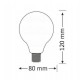 LED žiarovka E27 G80 Filament LED 6W 540Lm Warm White 2200K dymová masterLED VITA
