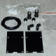 Set - konštrukčný hliníkový profil pre LED pásy + difúzor + koncovky 75x50mm BLACK 2m-tyč