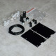 Set - konštrukčný hliníkový profil pre LED pásy + difúzor + koncovky 75x50mm BLACK 2m-tyč