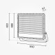 LED SMD reflektor 400W 56000Lm Natural White 90° IP65 OPTONICA
