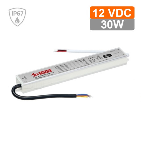 LED napájací zdroj 12V-30W SLIM IP67 LEDis LD-30-12