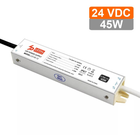 LED napájací zdroj 24V-45W SLIM IP67 LEDis LD-45-24