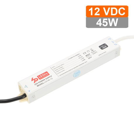 LED napájací zdroj 12V-45W SLIM IP67 LEDis LD-45-12
