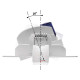 LED stropné svietidlo Ø90mm 7W 500Lm Warm White 60° EMOS strieborné