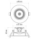 LED stropné svietidlo Ø90mm 7W 500Lm Warm White 60° EMOS strieborné