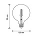 LED žiarovka E27 G125 Filament LED 8W 1050Lm Natural White 4000K spectrumLED