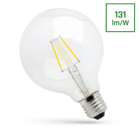 LED žiarovka E27 G125 Filament LED 8W 1050Lm Natural White 4000K spectrumLED