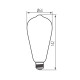E27 ST64 VINTAGE LED 4W 250Lm AMBER 1800K Amber Glass Kanlux XLED
