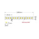 Flexibilný LED pás LS 120LED SMD2835 15W 1560Lm Natural White 12V CRI80 10mm L4chip