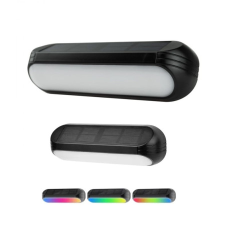 LED solárne nástenné svietidlo RGB+3000K ecolight LED SOE-1