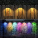 LED solárne nástenné svietidlo RGB+3000K ecolight LED SOE-1