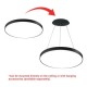 LED stropné svietidlo kruhové 54W 4050Lm Warm White OPTONICA čierne