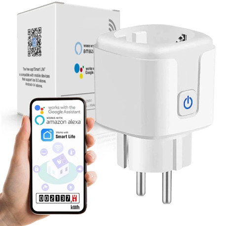 SMART WiFi zásuvka s meraním a štatistikou 16A SM-P16
