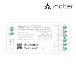 Matter Over WiFi + RF 2,4GHz prijímač + PUSH 2in1 pre riadenie LED pásov DC12/24V 12A MiLight SM2