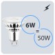 GU10 LED 6W 580Lm Natural White CRI80 38° Glass LUMILED