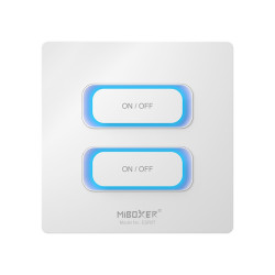 Nástenný ovládač RF 2,4GHz  s detekciou prítomnosti 2-zónový MiLight ESR2T-W