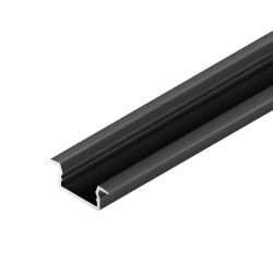 Hliníkový profil pre LED pásy BASELYTE-10-LOW-IN - čierny anodovaný