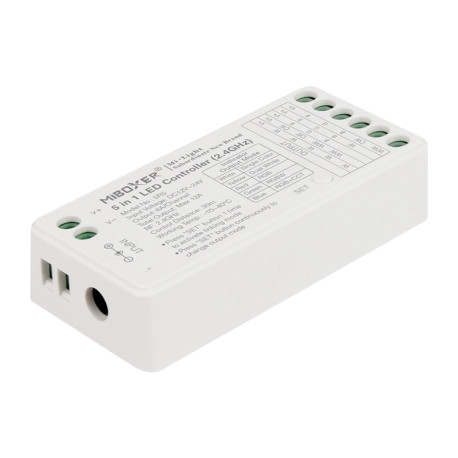 RF prijímač 5in1 pre riadenie LED pásov DC12/24V 12A MiLight SR5