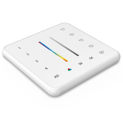 Nástenný ovládací panel RGB+CCT RF 2,4GHz 4-zónový imLTLED PR02 biely