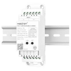 RF prijímač na DIN lištu 5in1 pre riadenie LED pásov DC12/48V 20A MiLight TR5