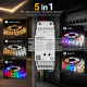 RF prijímač na DIN lištu 5in1 pre riadenie LED pásov DC12/48V 20A MiLight TR5