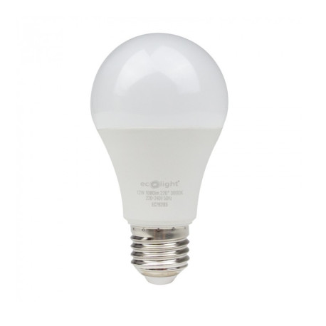E27 A60 LED 12W 1200Lm Warm White ecolight