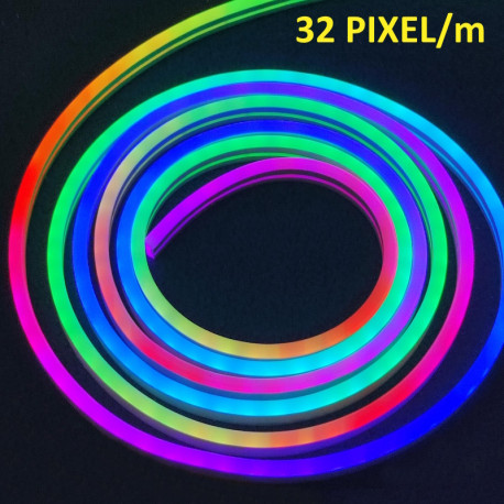 NEON FLEX 6x12mm Digital SPI RGB 96LED SMD3838 12W 12V IP65 H-LED