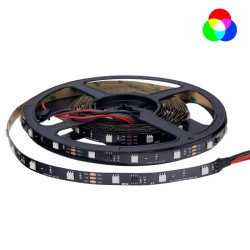 LS Digital SPI RGB 30LED SMD5050 WS2811 7W 12V black PCB OPTONICA 10mm