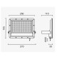 LED SMD reflektor 100W 10000Lm Warm White 90° IP65 OPTONICA - 15888