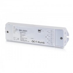 Stmievač pre LED 0/1-10V DC12-36V PWM output 4x5A SR-2001