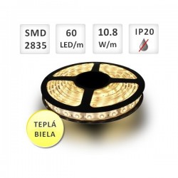 Flexibilný LED pás LS 60LED SMD2835 10,8W 800Lm Warm White 12V LEDLUMEN 8mm