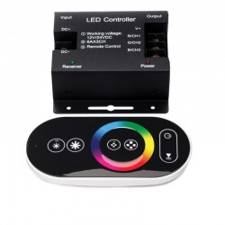 RGB ovládač s RF dotykovým DO - Metal housing 12-24V 18A