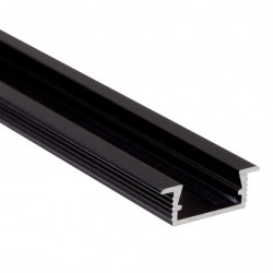 Zápustný hliníkový profil 23x8mm čierny-anodovaný