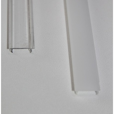 Polykarbonát naklikávací mliečny difúzor pre hliníkové profily ZÁPUSTNÝ 23x8mm a 28x9mm, ROUND21, SOKEL