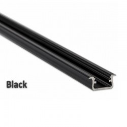 Hliníkový profil zápustný pre LED pásy LUMI-B 21x9mm - anodovaný čierny