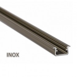 Hliníkový profil pre LED pásy LUMI-B 21x9mm - anodovaný inox