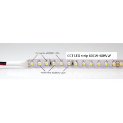 LED pás LS 60CW+60WW LED SMD3528 9,6W 540Lm CCT DC12V IP20