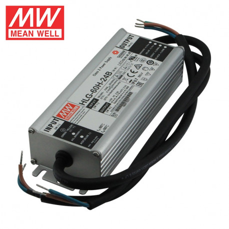LED stmievateľný napájací zdroj 24V-60W IP67 Mean Well HLG-60H-24B