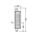 R7S - 118mm LED 18,2W 2452Lm Warm White CRI80 DIMM OSRAM