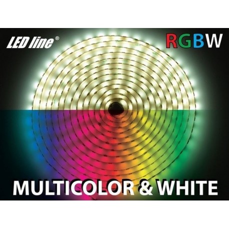 LED pás  RGBW (4 chips in 1) 60LED SMD5060 19,2W 12V IP20 12mm LEDline